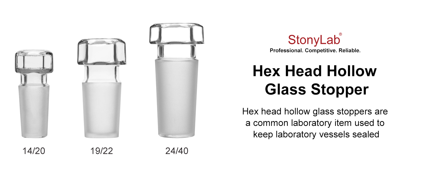 Hex Head Hollow Glass Stopper