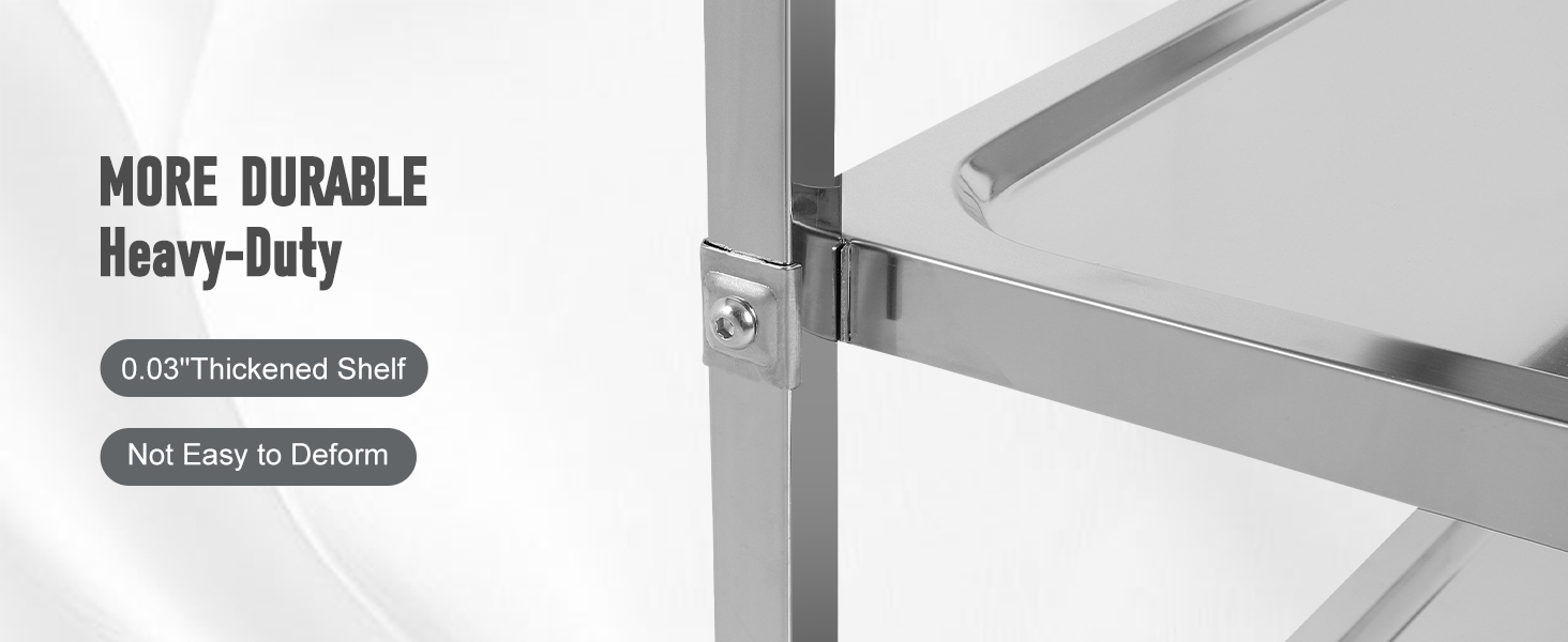 stainless steel cart with wheels