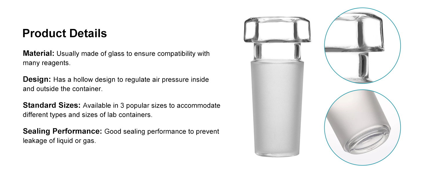 Hexagonal Head Glass Hollow Stopper