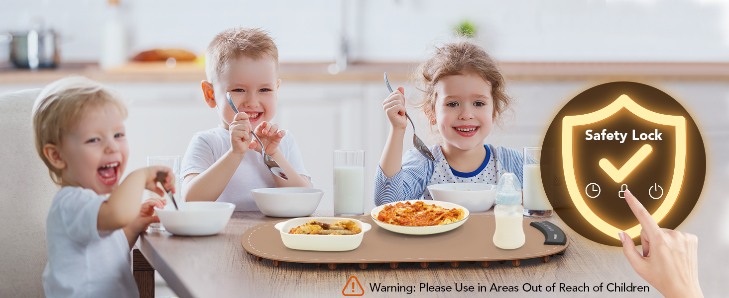 HOMEASY Electric Food Warmer Brown