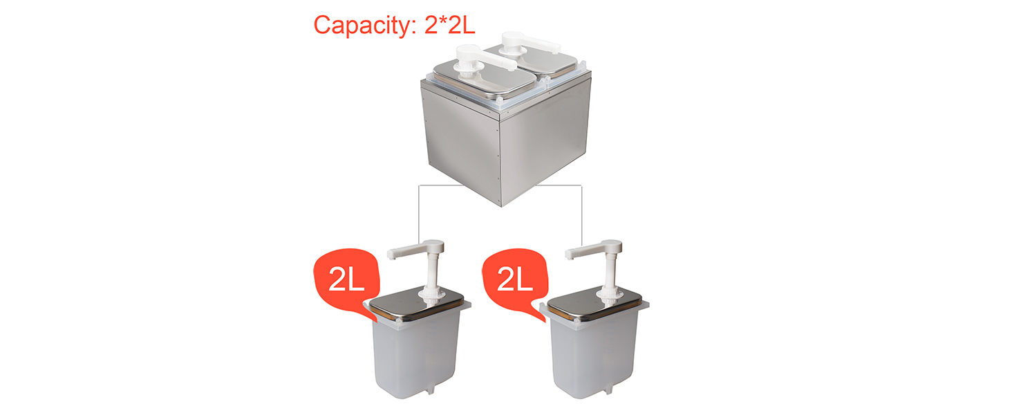 plastic 2L-2 Pump Head:"Twin pumps, family dinner prep simplified" 