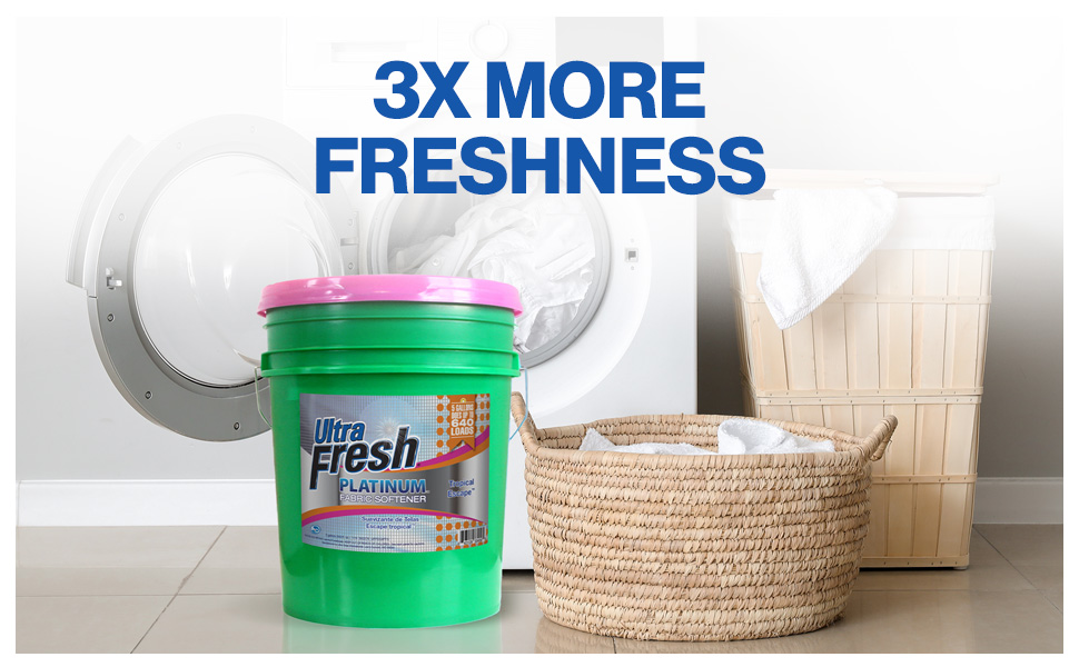 Emphasizing three times the freshness for cleaner, brighter laundry results.