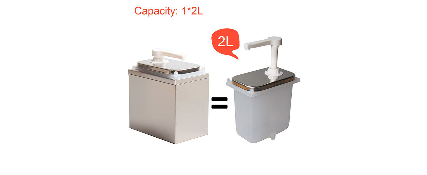 plastic 2L-1 Pump Head:"Compact pro, home chef's daily sauce base" 