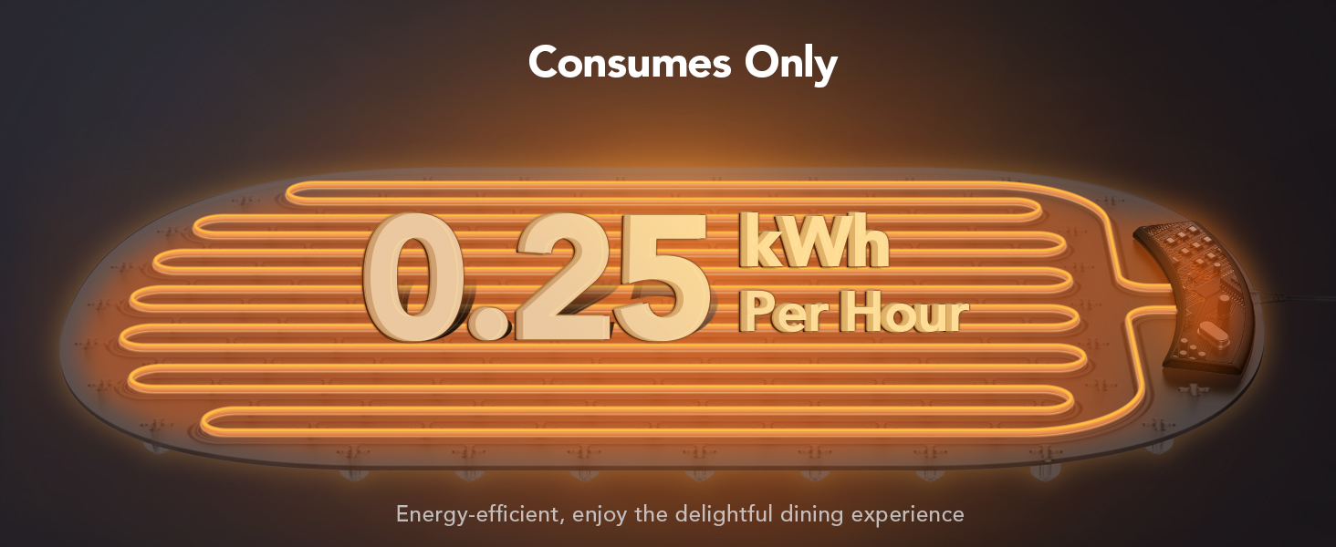 HOMEASY Electric Food Warmer Brown