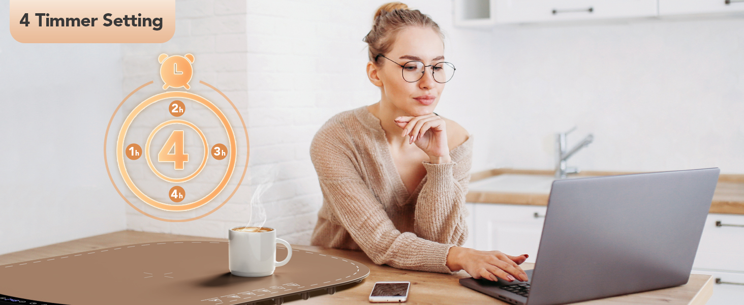 HOMEASY Electric Food Warmer Brown