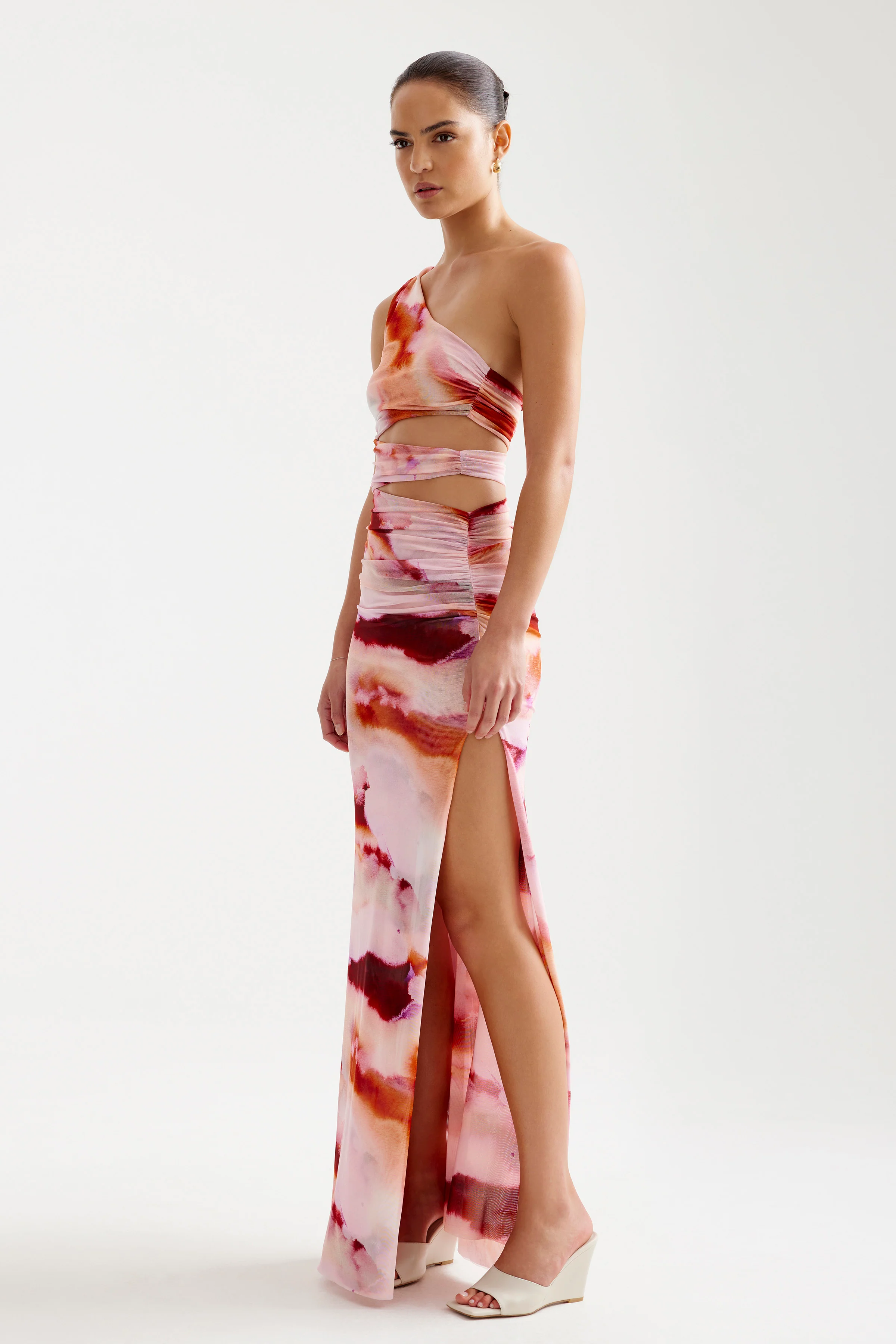 Nuri Dress - Pink Mineral Print - Poueer