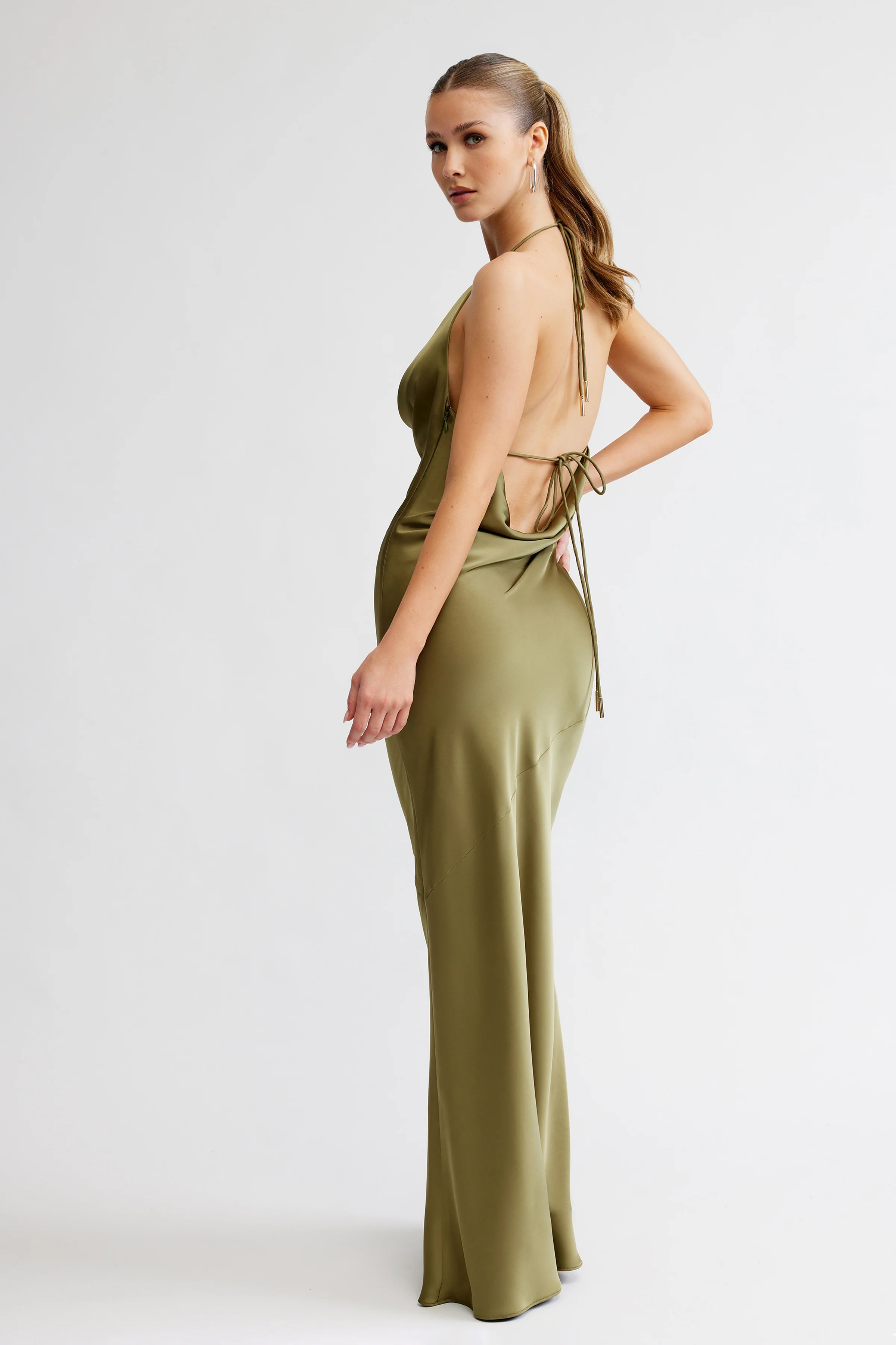 Freya Dress - Olive - Poueer