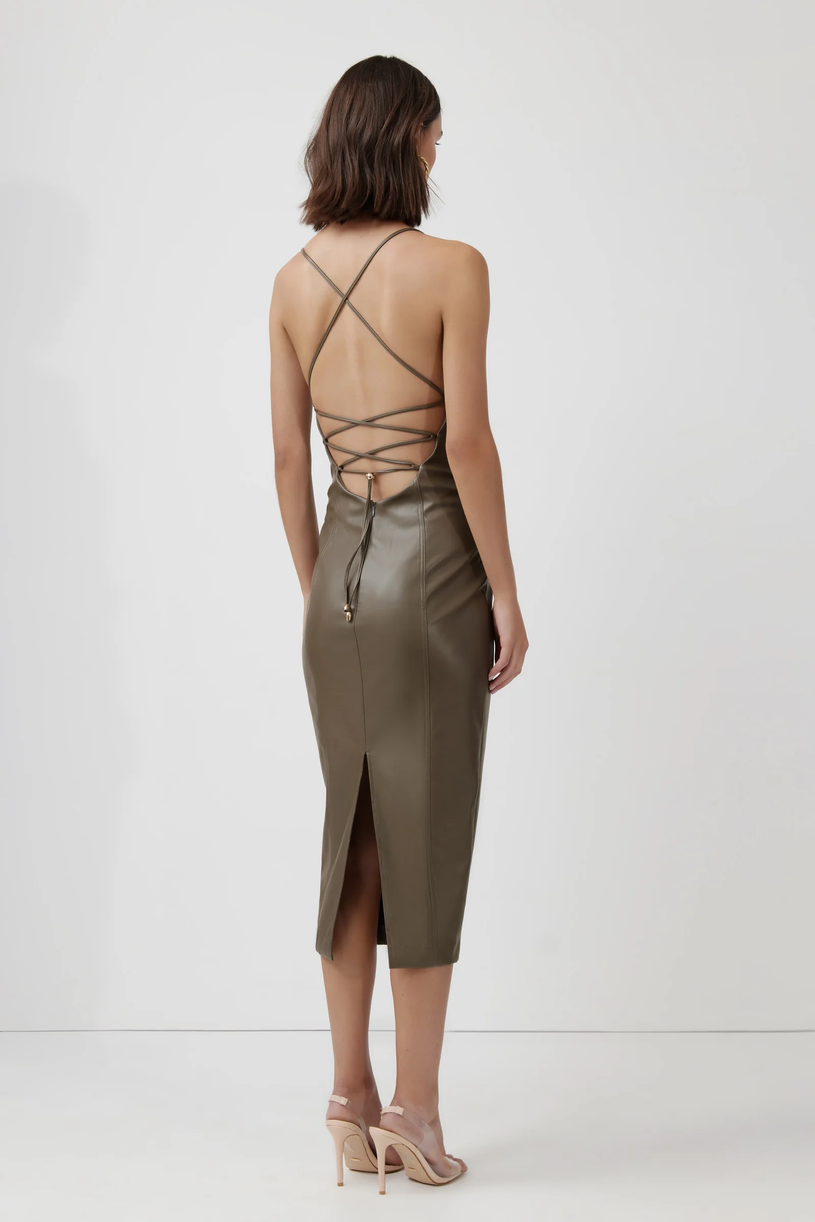 Sequoia Dress - Deep Olive - Poueer