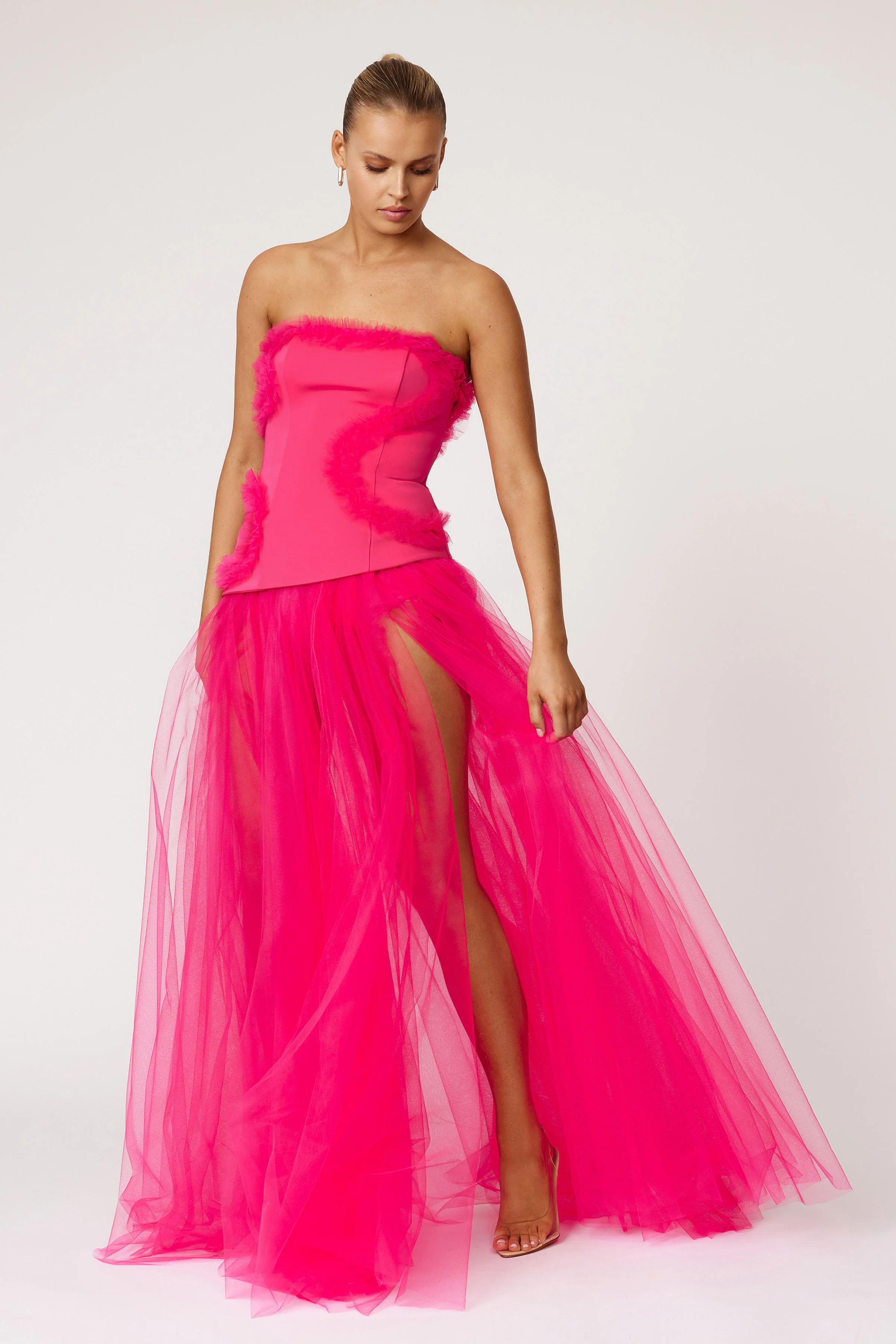 Emilie Dress - Raspberry - Poueer