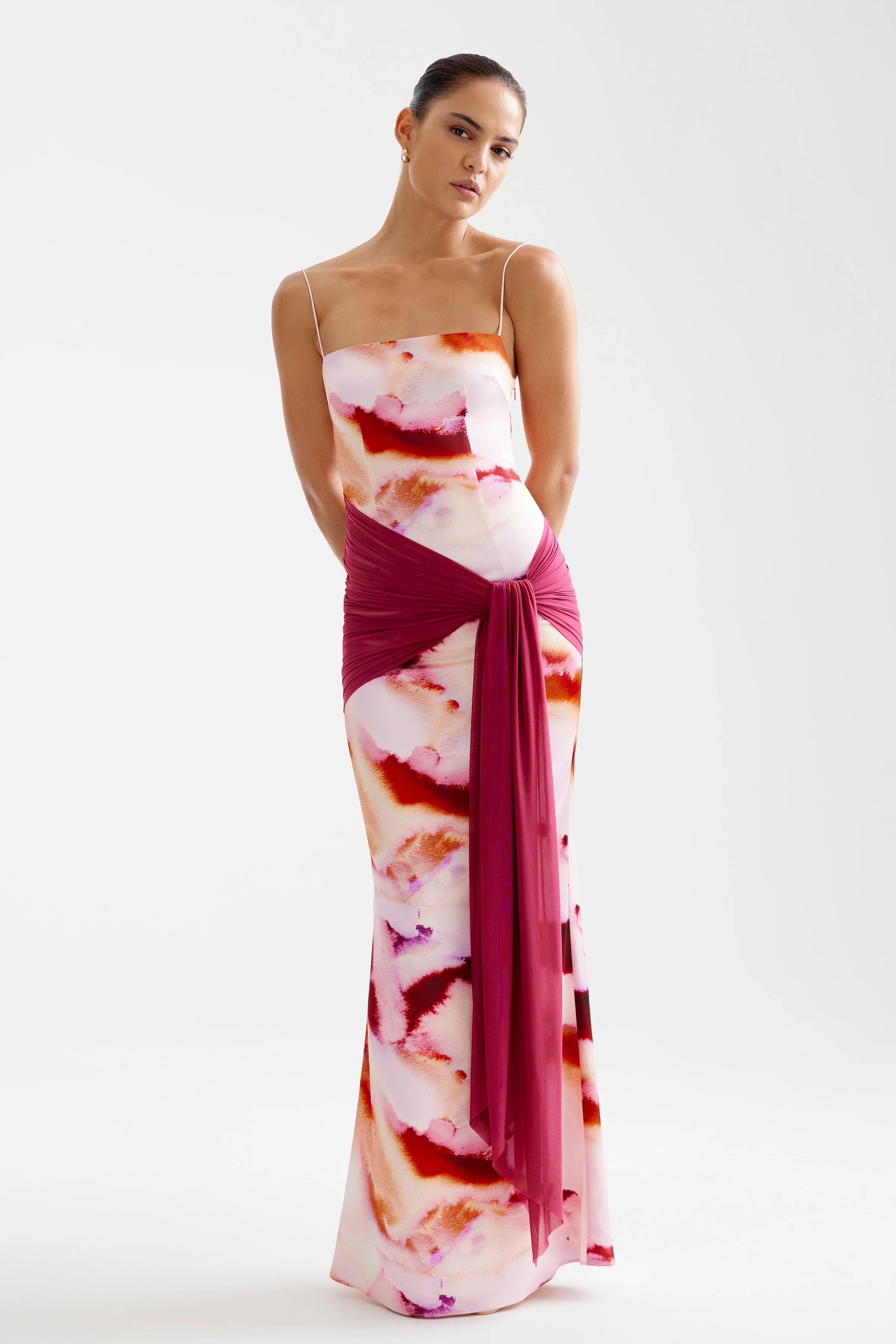 Ayla Dress - Pink Mineral Print - Poueer