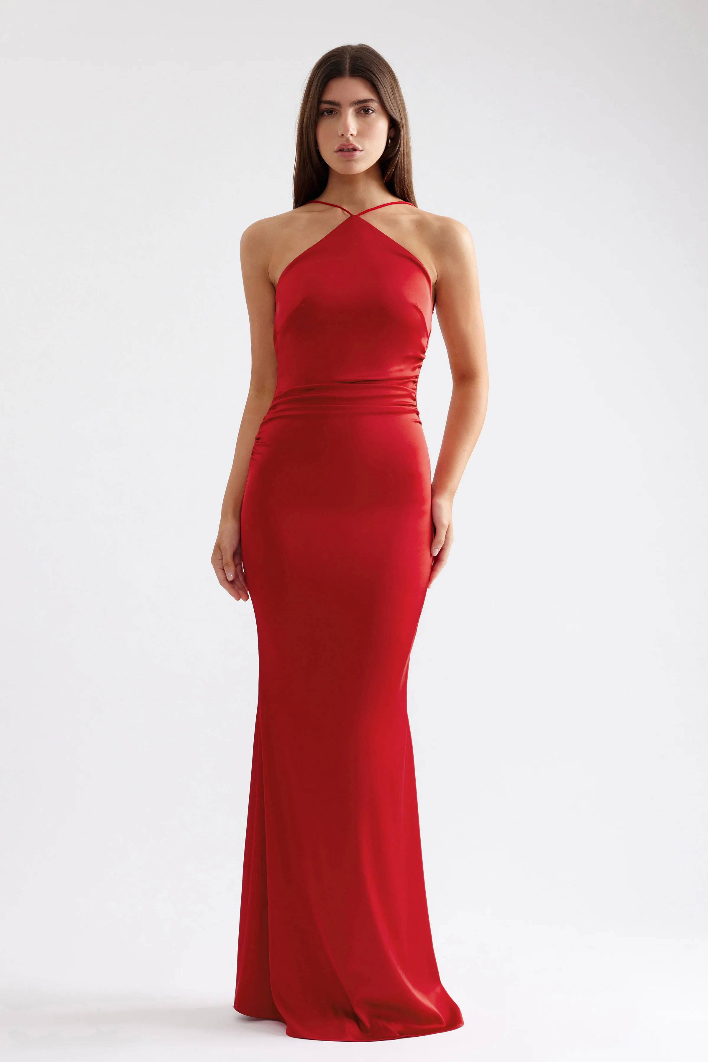Claudette Dress - Scarlet - Poueer