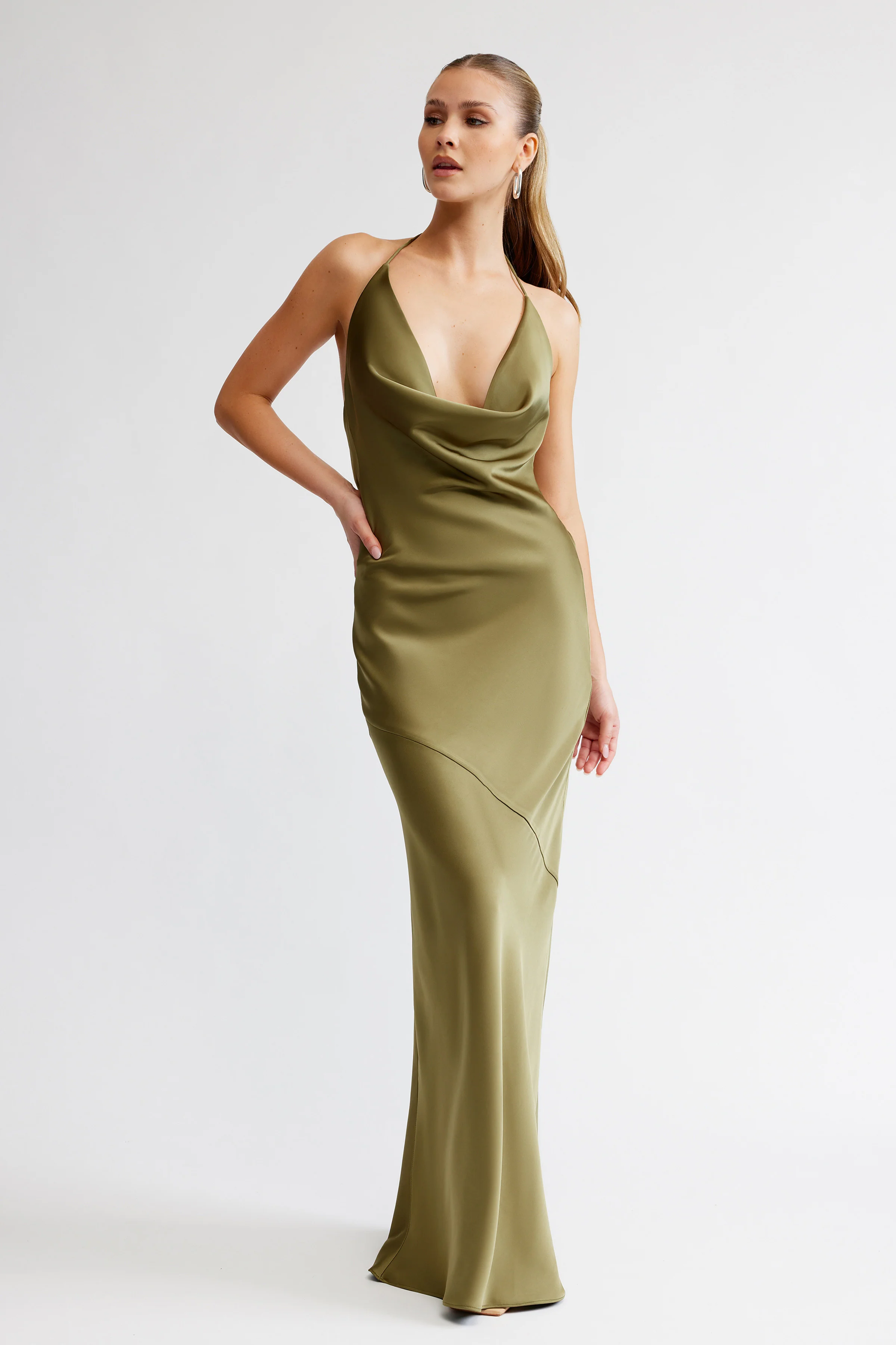 Freya Dress - Olive - Poueer