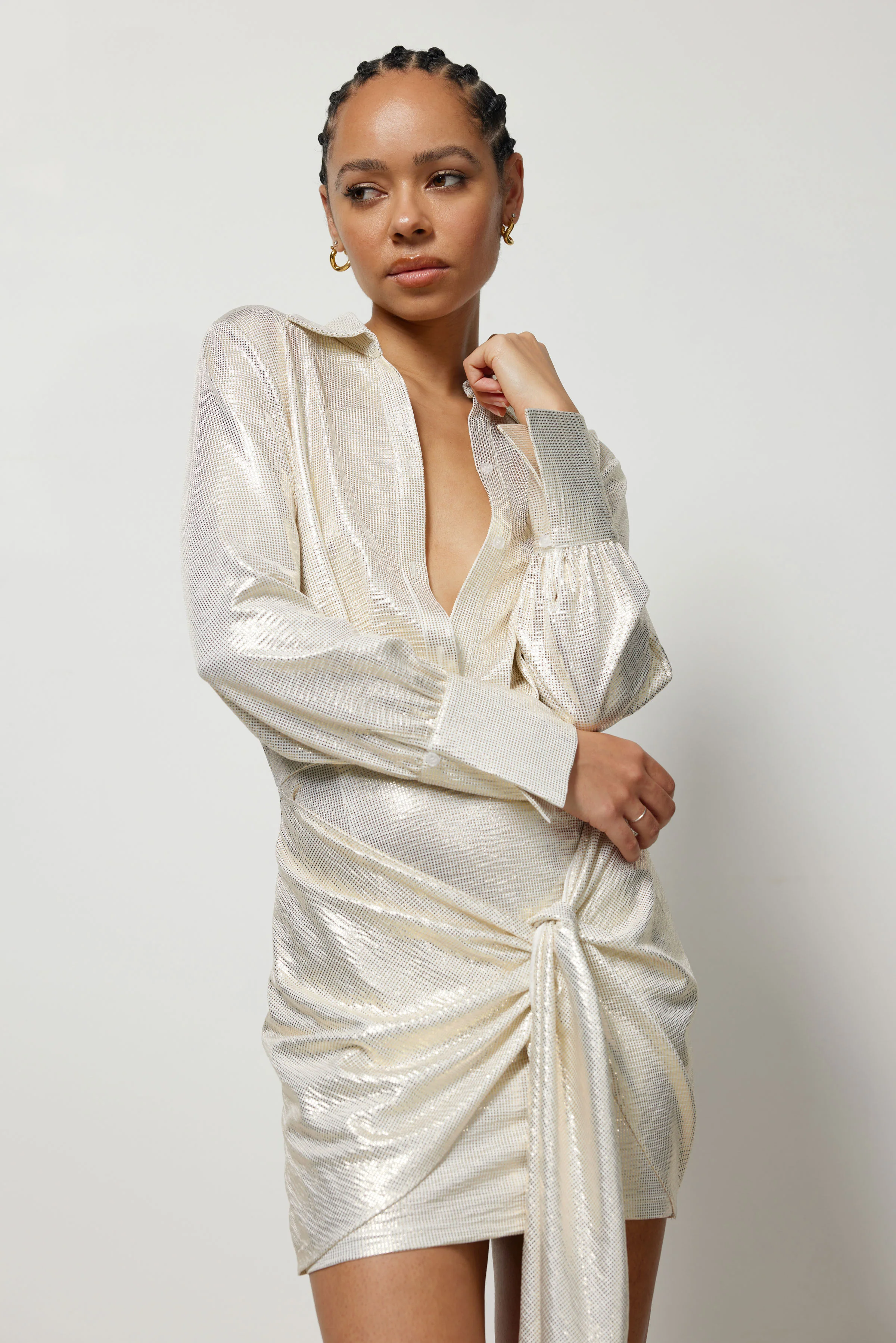 Pallas Dress - Metallic - Poueer