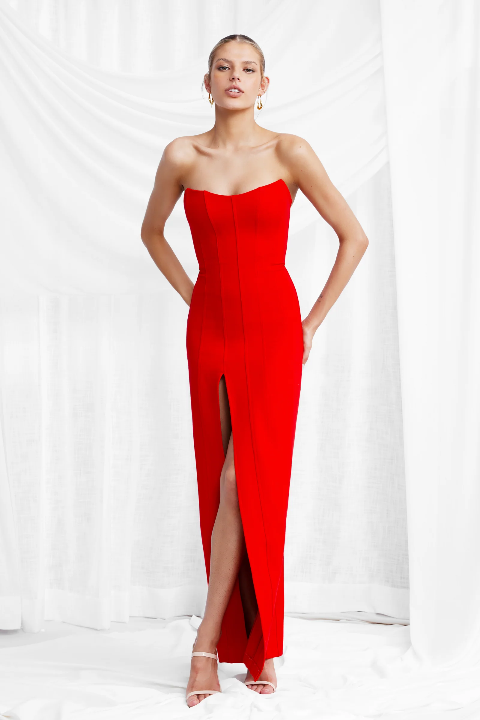 Leyla Dress - Red - Poueer