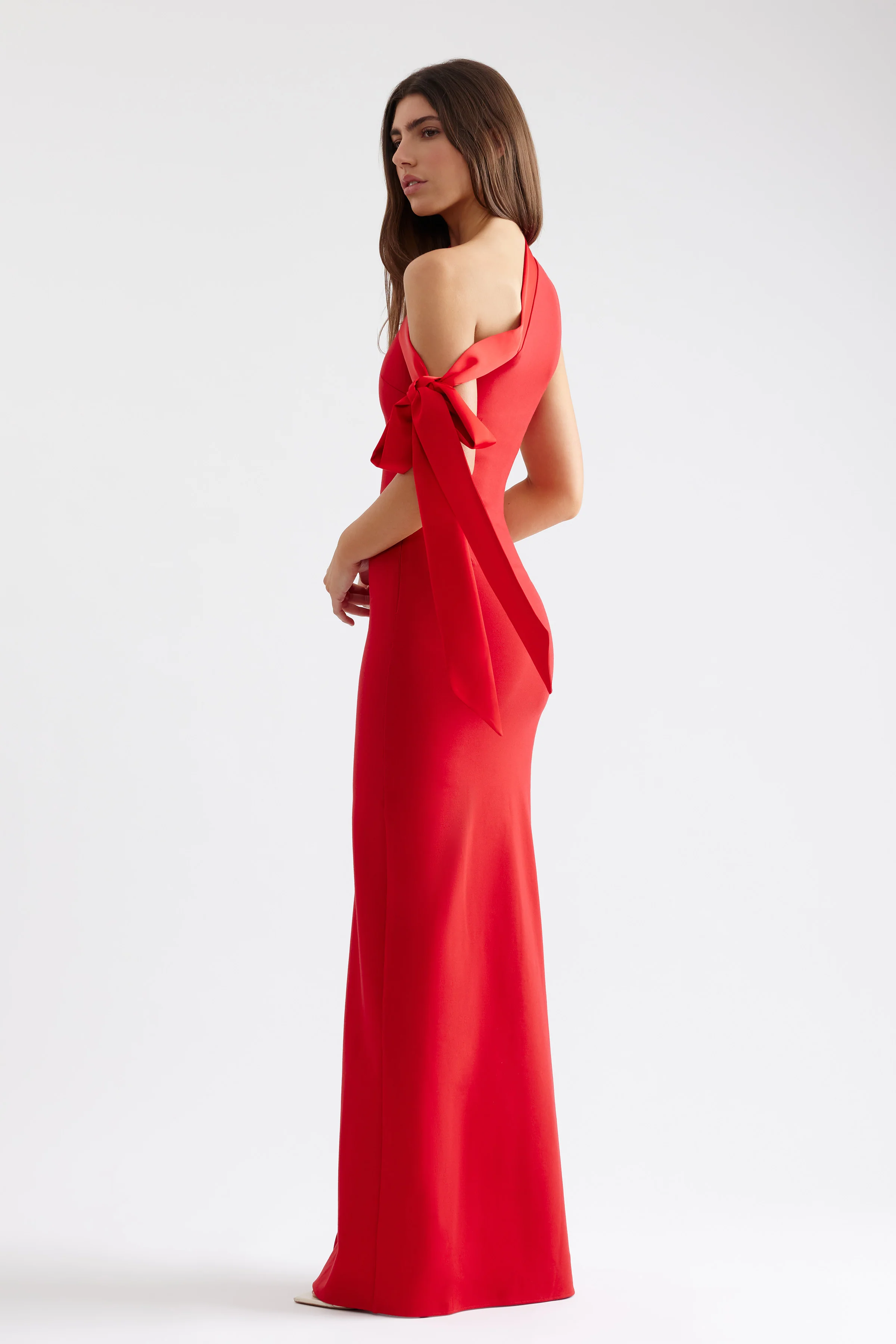 Sidney Dress - Deep Red - Poueer