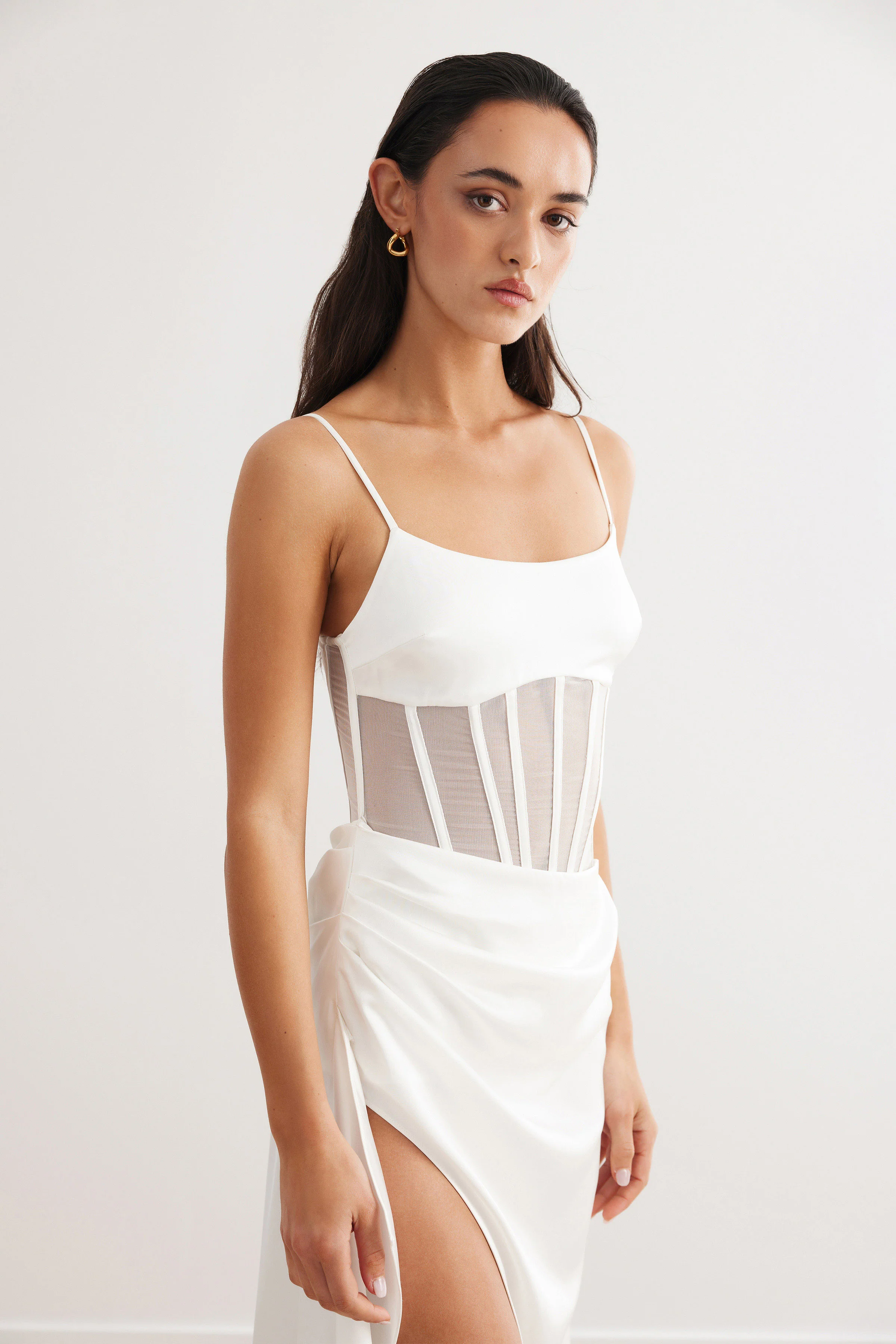 Estelle Dress - White - Poueer