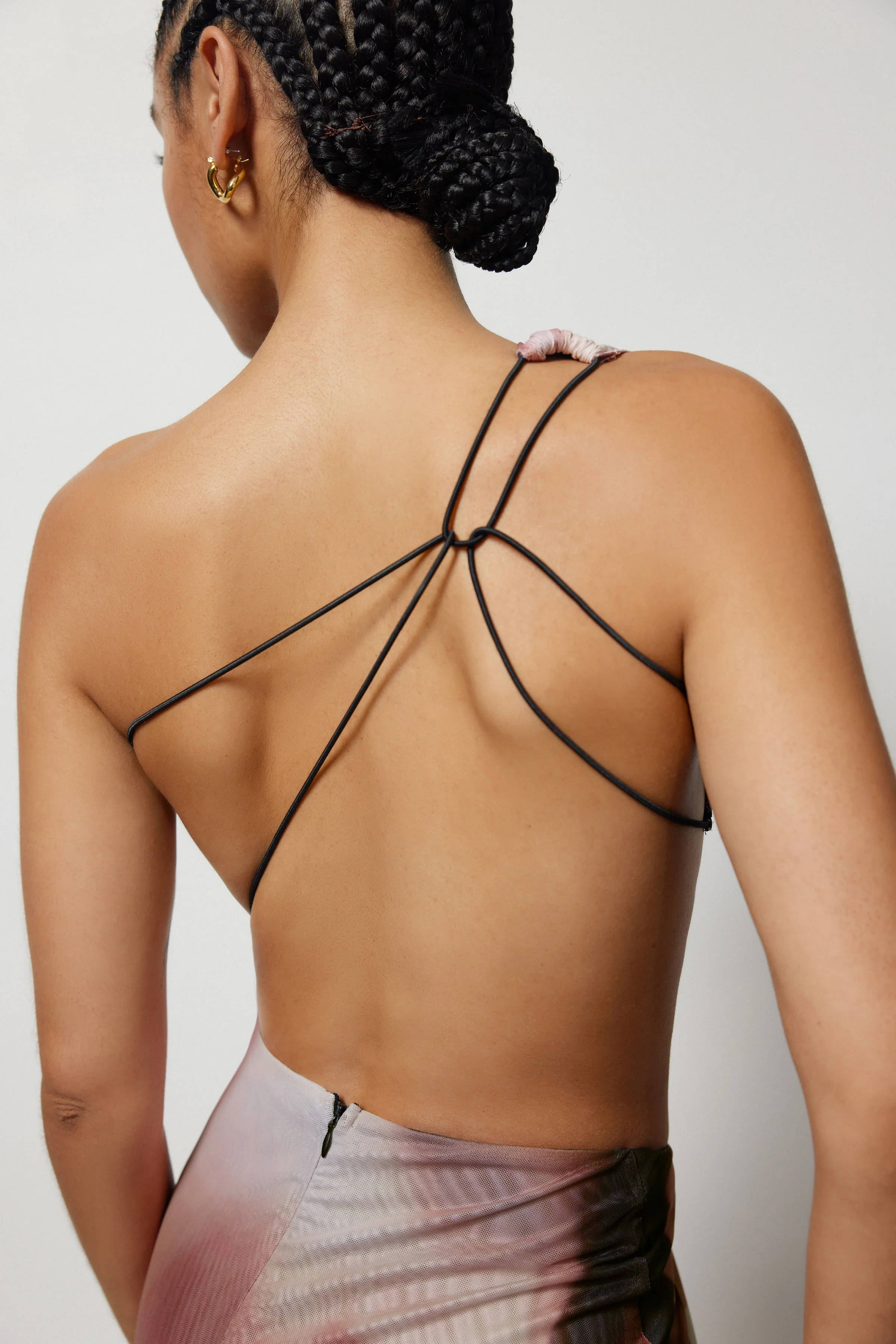 Zaniah Dress - Copper Liquify Print - Poueer