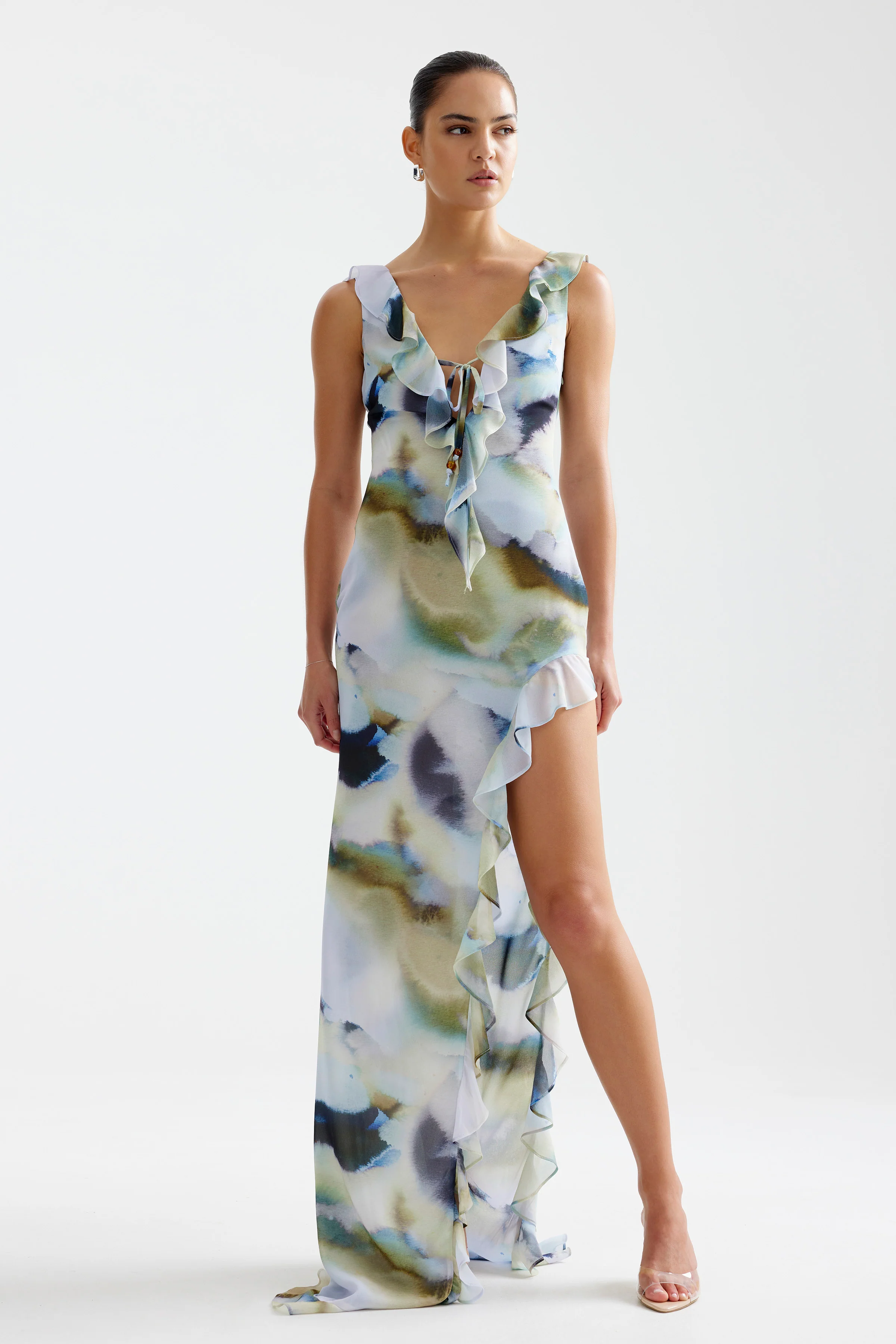 Laguna Dress - Blue Mineral Print - Poueer
