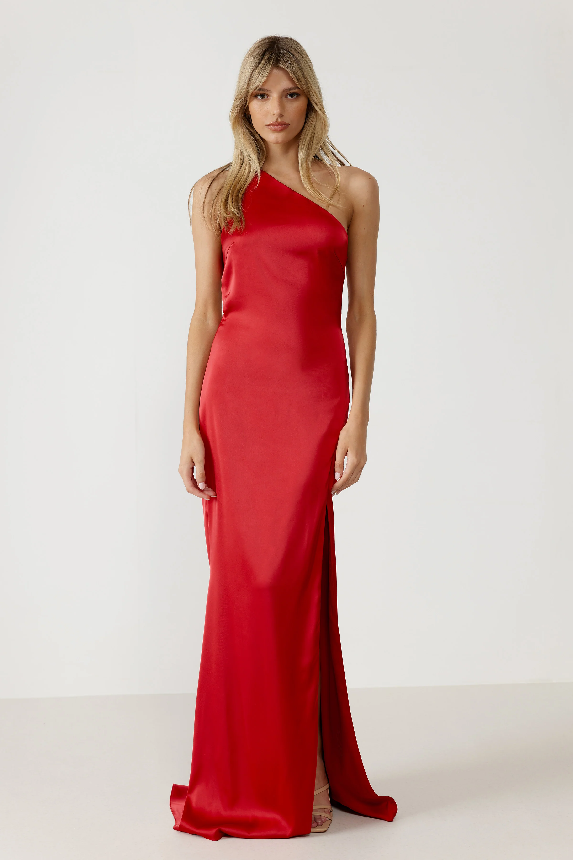 Natalya Dress - Deep Red - Poueer
