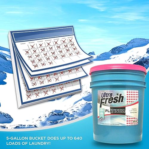 Ultra Fresh Platinum Fabric Softener Up to 640 Loads, Tropical Escape, 5 Gallon - Poueer