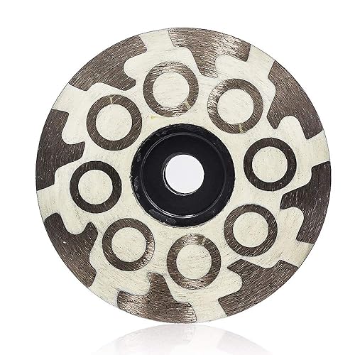 4' Diamond Cup Wheel Resin Diamond Grinding Cup Wheel Fine Grit with Thread 5/8“-11 for Grinding Stone Concrete and Tiles - Poueer