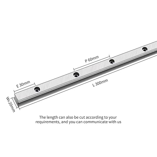 HIWIN Linear Guide Slider HGH20 HGH20CA HGH20HA (1, 1200mm(Only Rail)) - Poueer