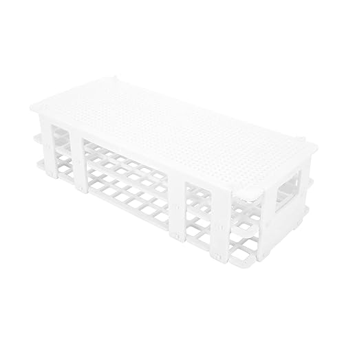 3 Packs Plastic Test Tube Rack, 90 Holes Lab Test Tube Rack Holder, Sample Bottle Holder for 13mm Laboratory Test Tubes - Poueer