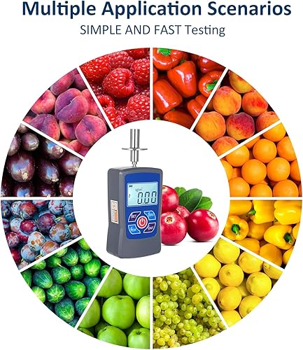 Weytoll Digital Fruit Hardness Tester Meter Mini Fruit Penetrometer Durometer with Range 0.2 to 15 Kgf/cm² (x10^5 Pa) Load Division Value 0. 01Kgf/cm² Pressure Head Diameter Φ11.1mm for Fruits - Poueer