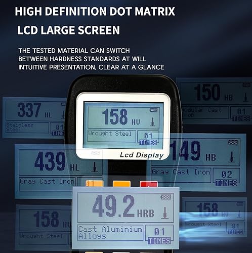 Portable Brinell Hardness Tester KH180,can be Freely Converted to All Hardness Systems (HL, HB, HRB, HRC, HRA, HV, HS) Without Calculation - Poueer