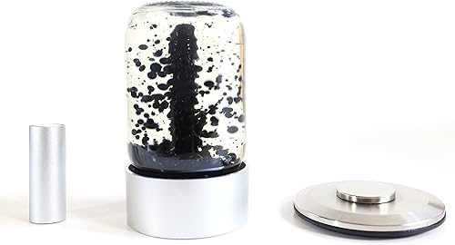 RIZE Spinning Ferrofluid Display with Black ferrofluid - Poueer