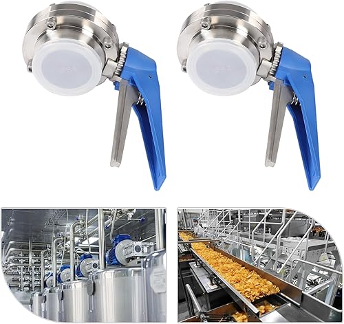 3 Inch Tri Clamp Sanitary Butterfly Valve with Trigger Handle Stainless Steel 304 Tri Clamp Clover (2 Pack 3 Inch Trigger Butterfly Valve) - Poueer