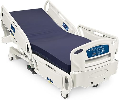 Treaton, 6-Inch Hospital Bed Mattress, Fluid Resistant, Comfortable and Supportive, Twin, Blue - Poueer