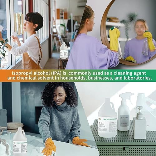 99.9% Pure Isopropyl Alcohol, 99.9 Percent IPA 1 Gallon, USP Grade, Made in The USA (1 Gallon,128 fl oz) - Poueer