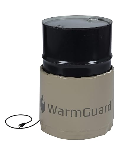 WG15 Insulated Drum Band Heater - Barrel Heater, Fixed Internal Thermostat Max Temp 145 F,Tan - Poueer