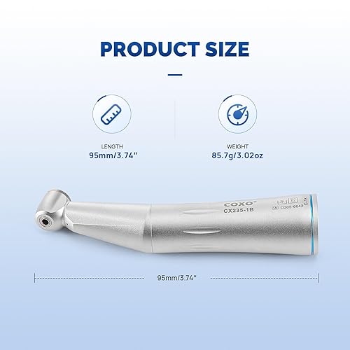 Coxo CX235-1B Low-Speed Electric Handpiece, 1:1 Inner Channel, Contra Angle, #C-1B, Sold by JMU - Poueer