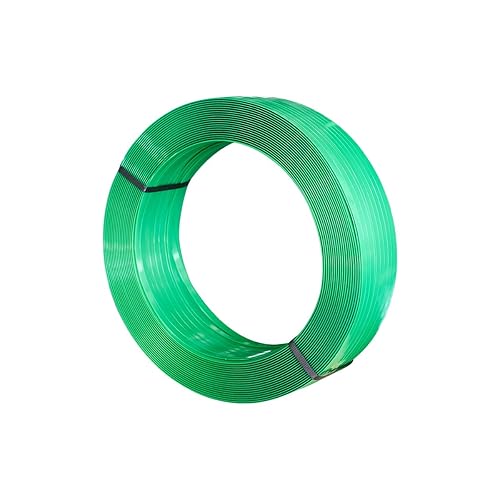 3937 ft x 5/8 in Embossed PET Banding Strapping Coil, Transparent Green, No Breaking When Fold/Bend, 1650 lbs Break Strength, for Heavy Duty Pallet, Firewood Bundles - Poueer