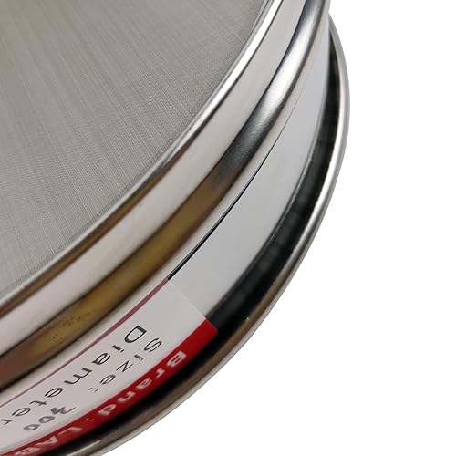 LABALPHA 300 Mesh Lab Sieves, #300 Mesh Test Sieve, 8'' Diameter, 304 Stainless Steel Wire Cloth (0.054mm) - Poueer