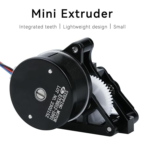 Upgrade 3D Printer Accessories Parts Lightweight Sherpa Dual Gear Mini Extruder with Motor Compatible with Ender3v2 Pro Cr10 Q5 Qq-S Voro2.4 V0.1 0.2 - Poueer