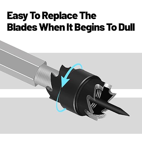 Spot Weld Cutter Set Double Sided,3/8' HSS Spot Weld Cutter Remover Drill Bits Hex Sheet Metal Hole Cutter Remover Kit for Power Drill Spot Welding, by NAKAO (16 Pcs) - Poueer