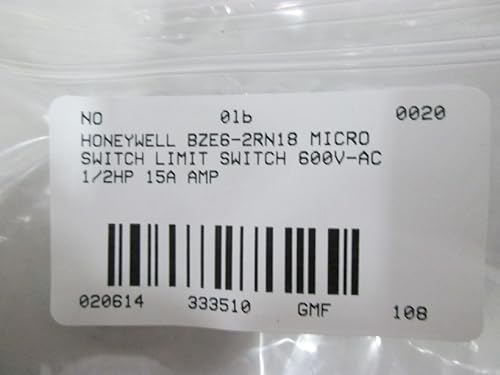 Honeywell BZE6-2RN18 Switch, Enclosed, Compact, 15 AMPS, Side Mount, Coil Spring Wobble Lever - Poueer