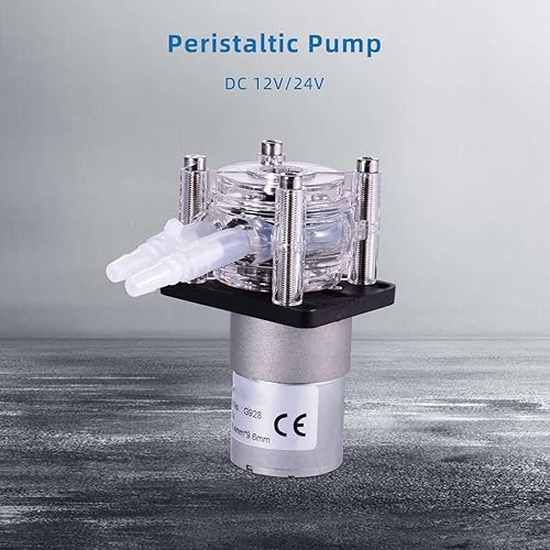 Peristaltic Pump 500ml per Min Metering Pump Vacuum Pump with Adjustable Flowing Direction Function for Lab Experiment (Black) - Poueer