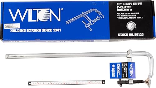 Wilton Light-Duty F-Clamp, 8' Opening, 4-3/4' Throat, 1200 Lbs. Clamping Force (Model 1200S-8) (Pack of 2) - Poueer
