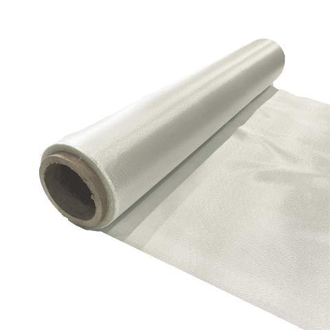 Fiberglass Cloth 4oz - 50' Wide (20 Yards Rolled) 250 Sq. Ft. for Surfboard and Boat Repair - Poueer