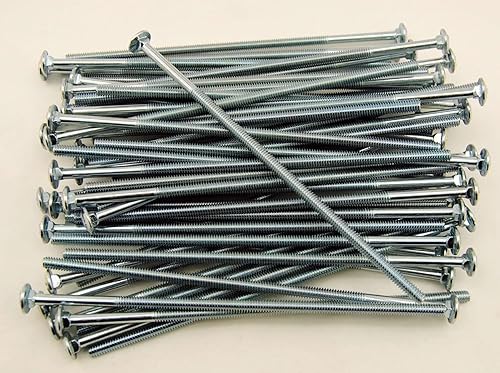 (50) Carriage Head Bolt 1/4-20 x 8 Zinc Plated 307A - Poueer