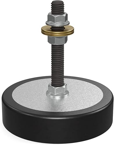 Isolate It!: Sorbothane Anti-Vibration Leveling Mount - 3/8-16 3' Stud - 0.88' (H) - 3.5' (Dia) 70 Duro - 2 Pieces - Poueer