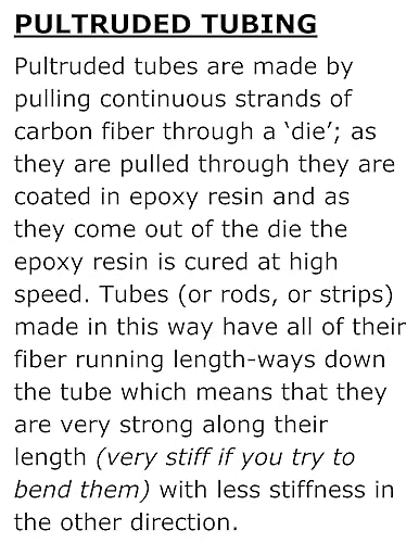 – Carbon Fiber Tube - 4mm X 2mm x 1000mm – Pultruded Round Hollow Carbon Fiber rods Black Matte Finish - Pure Carbon Fibre Hollow Tube shafts - for RC Planes-Drones, Boat DIY Craft Projects - Poueer