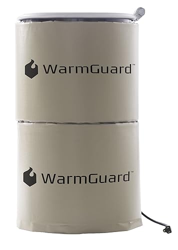 WG15 Insulated Drum Band Heater - Barrel Heater, Fixed Internal Thermostat Max Temp 145 F,Tan - Poueer