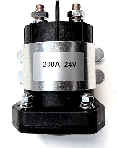 24V 24 Volt Solenoid 4 Terminal 200 Amp Replaces Trombetta 114-2411-020 - Poueer