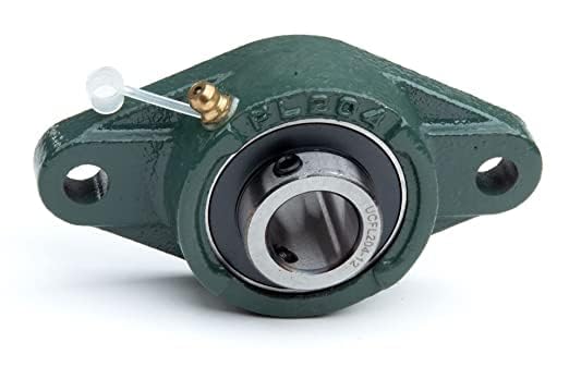 UCFL206-19 Premium 2 Bolt Flange Bearing 1 3/16' Bore Self-Alignment Farm Machinery Conveyor Manufacturing Equipment - Poueer