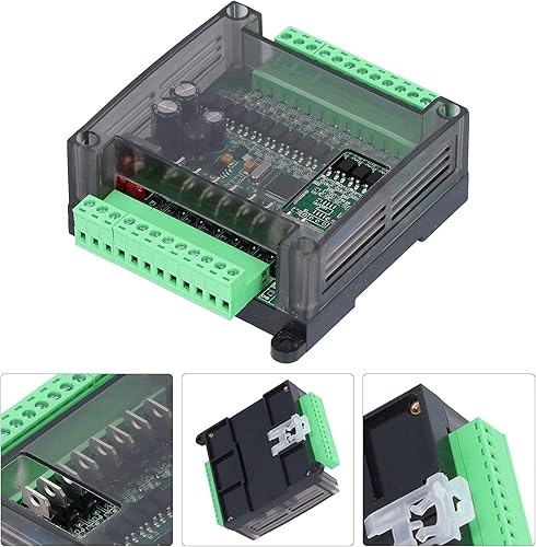 Garosa PLC Control Board DC12V Programmable Logic Controller Module 12 in 8 Out Pluggable 2N20MT Industrial Control Board(Add Shell) - Poueer